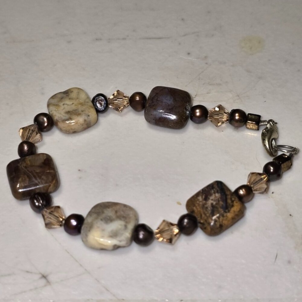 Handmade Natural Stone Beaded Bracelet
